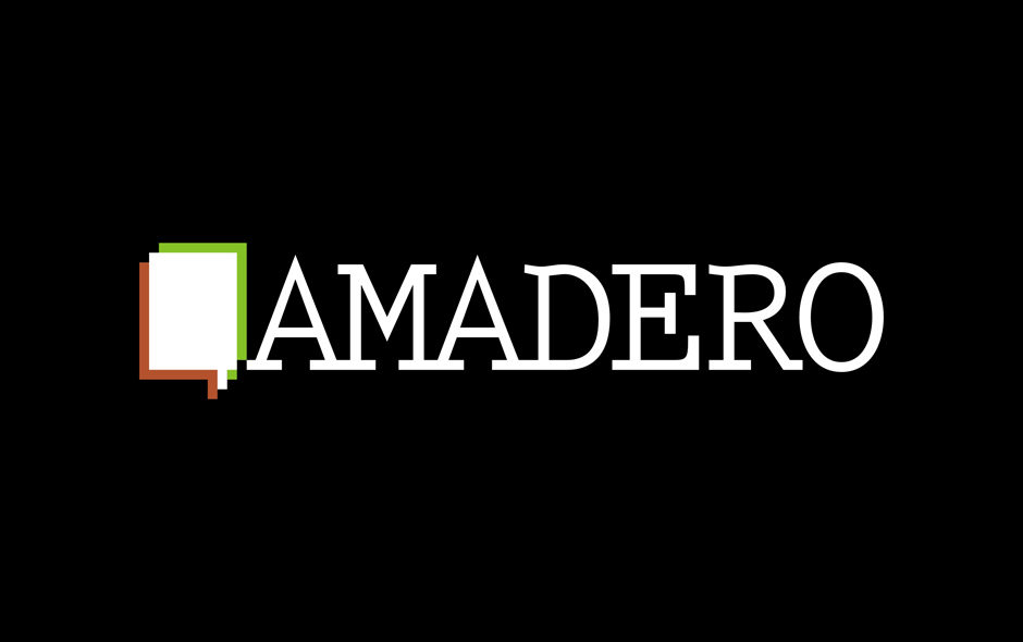 Amadero - logo na czarnym