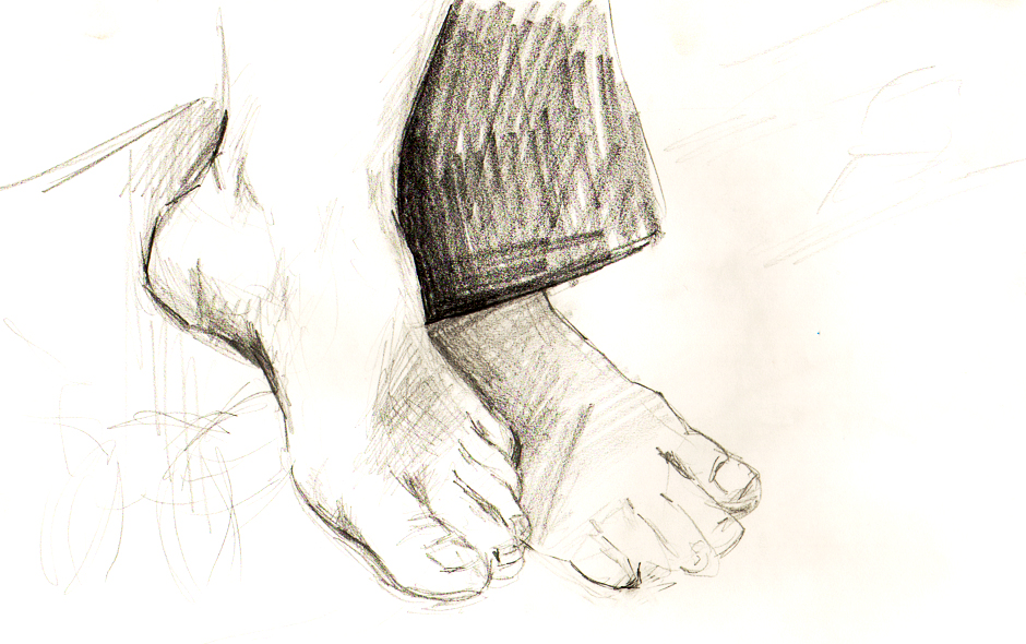 Feet - pencil sketch